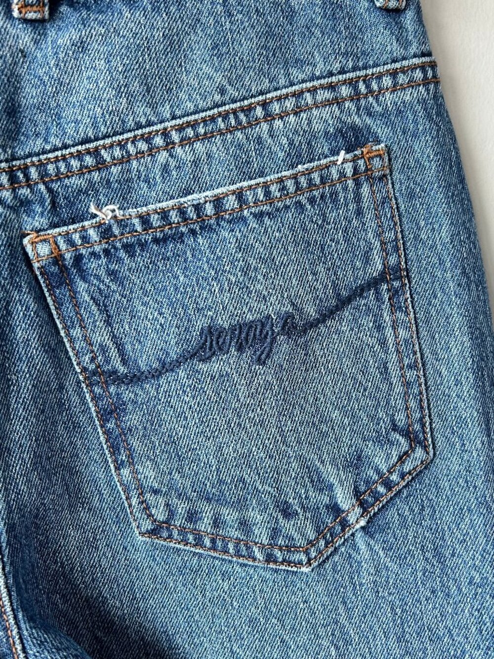 SER.O.YA LAFAYETTE Slim Straight Leg Low Tide Jeans Size W24 L34 Slit Hem - Picture 8 of 15